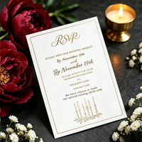 Ensemble de cartes de mariage personnalisées de luxe moderne, impression en relief à l'estampage, kit complet avec cartes de mariage complètes