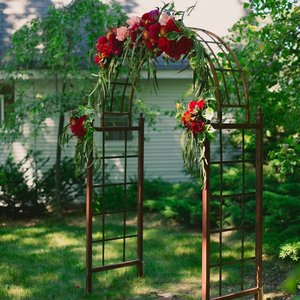 Système d'arche <span class=keywords><strong>de</strong></span> jardin et <span class=keywords><strong>de</strong></span> pergola en fer, revêtement en poudre, imperméable, avec écran et filet métallique <span class=keywords><strong>de</strong></span> protection en option - Product Image 3