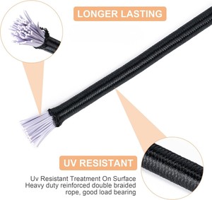 Cordon élastique rose de 1/8 pouce pour macramé, robuste et extensible, pour kayak, bracelet, auvent, tente de camping, sacs, chaussures, bricolage - Product Image 3