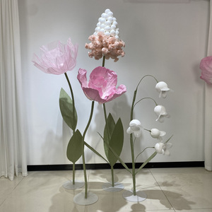 Boda planta verde floricultura gigante hecho a mano Flor de Papel alta calidad Jacinto <span class=keywords><strong>orientalis</strong></span> centro comercial decoración de ventanas - Product Image 3