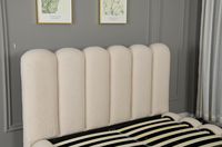 Willsoon Modernes Queen-Size-Bett mit Gepolstertem Kopfteil und Stauraum, Elegantes Gepolstertes Plattformbett, Weiches Schlafzimmermöbel