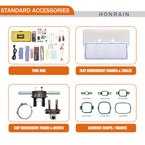 中国品牌全新 4 头工厂价数码电脑刺绣机，适用于帽子和 T 恤，9 针，2 年保修，全新 - Product Image 4