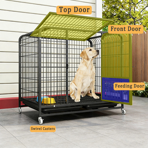 Fabrika Toptan Metal Köpek Kafesi Evcil Hayvan Kulübesi Nefes Alabilen Kare Şekilli Kolay Kurulum Taşınabilir Dayanıklı Geniş Alanlı Köpek Kafesi - Product Image 2