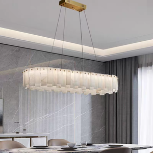 <span class=keywords><strong>VEKO</strong></span> Esszimmer-Kronleuchter Alabaster-Kronleuchter Pendelleuchten Marmor-Steinpendelleuchte für Esszimmer - Product Image 3
