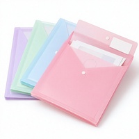 Porte-documents extensible personnalisé en PP, pochette à documents en plastique dépoli avec fermeture à pression et poche pour étiquette, pour le bureau, OEM ODM, vente en gros B2B