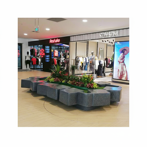 Y685 Custom Modern Outdoor Fiberglass <b>Bench</b> Chair Planter Combination for Hospital Hotel & Gym Use - Product Image 1
