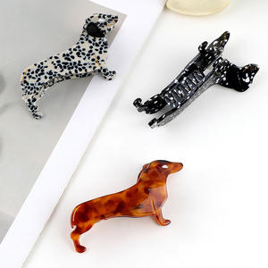 Pince à cheveux en acétate pour chien teckel mignon animal mignon créatif - Product Image 2