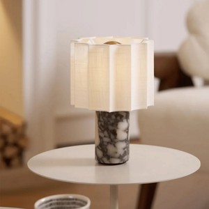 Modern Minimalist Marble Living Room Designer Creative Pleated Cloth <strong>Cover</strong> Bedroom <strong>Headboard</strong> bar Touch Decoration Table Lamp - Product Image 3