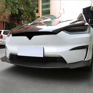 Чехол из углеродного волокна для Tesla модели X 2023 2024 переднего бампера автомобиля, комплект спойлера - Product Image 5