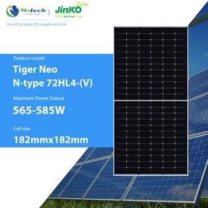 Jinko Solaire 575W 570W 585W Double Glass Solar Panels 580W Trade A Grade Smart N-TYPE 565 Watt Mono Solar Placa Module N Type
