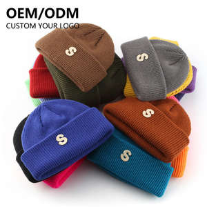 Gorros de Invierno de Punto Acrílico con Logotipo Personalizado, Gorro de Punto con Bordado 3D, Logotipo Tejido, Diseño de Rombo de Moda, Lazos - Product Image 2