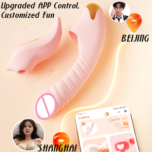 Vibromasseur Pénétrant, Jouet Sexuel Dildo, Ensemble Détachable avec Application et Chauffage, Stimulateur Clitoridien, Mamelonnaire, Point G et Anal <span class=keywords><strong>pour</strong></span> Femmes, Hommes et Couples - Product Image 2