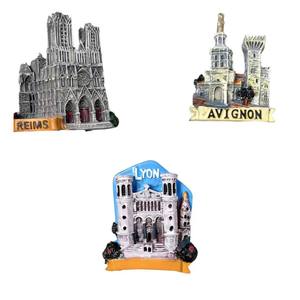 Autocollant de réfrigérateur français, souvenir touristique créatif de la Tour Eiffel, autocollant de réfrigérateur Arc de Triomphe, Louvre, exportation à l'étranger - Product Image 2