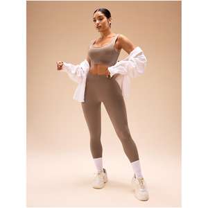 Collants pour femmes Fitness jambe large butin <span class=keywords><strong>taille</strong></span> haute pour dames sport en gros Flare avec poches pantalon de Yoga réflexe doux - Product Image 3