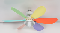 Ventilateur de plafond avec éclairage LED remplaçable par une ampoule LED à visser E27 de 16,5 pouces, base universelle, télécommande, pour la maison et le bureau