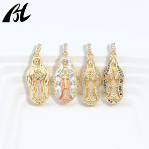 C-784, C-808 Jungfrau Maria Anhänger-Halskette, Exquisit Geschnitzte Religiöse Medaille für Katholischen Glaube Schmuck-Geschenk - Product Image 1