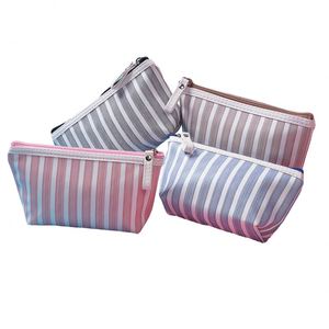 Bolsa de Cosméticos para Lápiz Labial a Precio Económico, Elegante Bolsa de Aseo con Rayas, Bolsa de Maquillaje Mini de Poliéster con Cierre para Damas, Logotipo Personalizado - Product Image 3