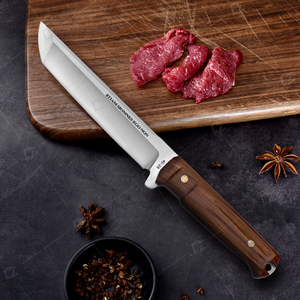 Couteau utilitaire de cuisine à faire soi-même Hunter Butcher Skinning & Paring Lame en acier pour fruits avec manche en bois personnalisable Oem supporté - Product Image 2