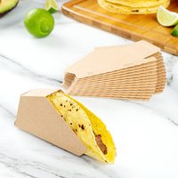 Caja de Papel Kraft de Diseño Personalizado con Materiales Reciclados Ecológicos para Empacar Tacos, Sándwiches, Croissants, Pan y Macarons