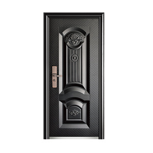 Portes Extérieures en Acier PHIPULO Résistantes aux Intempéries, Points de Verrouillage Multiples, Portes Résidentielles, Portes d'Entrée Décoratives - Product Image 5