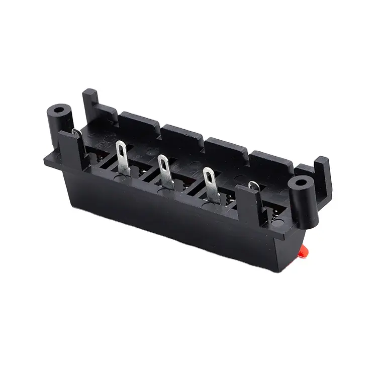 Mini Audio Speaker Connector Types WP060 4 Ports Binding Post Red+Black Clip WP Push Terminal Wire Terminal Connector