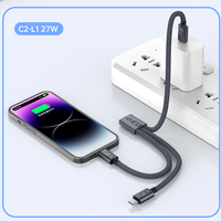 3Fts 240W 1M Cobre puro Nylon Aluminio PD C Cable de carga rápida Pantalla LED Smart iPhone TPE Cable USB para computadora