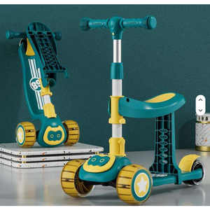Trottinette enfant réglable avec 3 roues LED clignotantes, trottinette de sport d'extérieur pour enfants, garçons et filles - Product Image 3