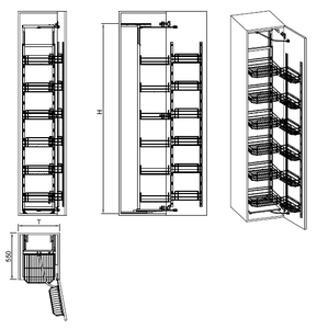 Dommagic Magic Corner Pullout <strong>Kitchen</strong> <strong>Storage</strong> Basket Easy Installation Slide Pantry <strong>Unit</strong> for Cabinets &amp; Cupboard Organizer - Product Image 5