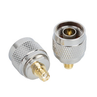 Adaptateur RF coaxial N mâle vers SMA femelle 50 Ohms, construction en cuivre pur, faible perte pour antenne radio et communication sans fil