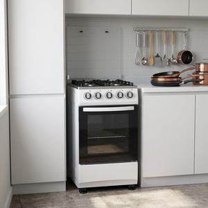 Freestanding Gas Stove 4 Burner Gas <strong>Hob</strong> 55L Capacity <strong>Oven</strong> Stable <strong>Pan</strong> Support Freestanding Range Cooker - Product Image 1