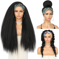 Perruque Bandeau en Cheveux Humains Remy de Gros, Perruque Bandeau Sans Colle et Sans Lacet, Perruques Bandeau en Cheveux Bruts Péruviens pour Femmes Noires