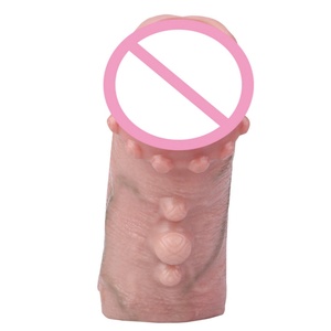-G1301 Wearable Hollow Realistic Penis Sleeves Sex Toy Men's Penis Cover Adult Sex Toy Stretchable <b>Silicone</b> Cover - Product Image 5