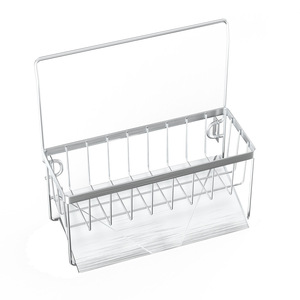 Scaffale portaoggetti multifunzione 304 in acciaio inox per cucina, per spugne, <span class=keywords><strong>detersivi</strong></span> e strofinacci, da lavello - Product Image 3