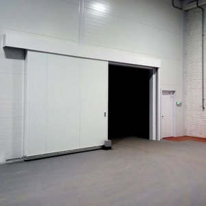 <span class=keywords><strong>Porte</strong></span> <span class=keywords><strong>coulissante</strong></span> en acier à deux panneaux de conception industrielle <span class=keywords><strong>Porte</strong></span> piétonne à section isolée pour entrepôt ou <span class=keywords><strong>garage</strong></span> terminé - Product Image 6