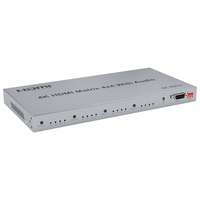 4K60HZ HDMI Matrix 4X4 avec commutateur audio 4X4 Commutateur HDMI en métal Accessoires audio et vidéo RS232 Support EDID