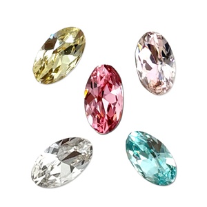 Paso Sico Haute Qualité 6x10 Slim - Strass en Verre Cristal Éblouissant à Dos Pointu, Forme Œuf, Effet Flash, pour Décorations Simples d'Ongles - Product Image 5