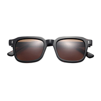 Lunettes de soleil rectangulaires et carrées de marque de luxe pour femmes et hommes, monture en acétate jaune, rose, gris avec verres polarisés Tac