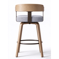 Tabouret de bar moderne nordique pivotant et réglable en hauteur, avec siège rembourré, chaise haute pour cuisine, bar, hôtel, salle à manger