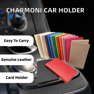Portadocumentos para Auto Charmoni, para Licencia de Conducir y Tarjeta de <span class=keywords><strong>Registro</strong></span> del Vehículo, de Cuero Vacuno Granulado para Hombre/Mujer - Product Image 1