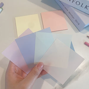 Notas Adhesivas Autoadhesivas Transparentes en Tonos <span class=keywords><strong>Pastel</strong></span> con Pegamento Removible Translúcido, Notas Autoadhesivas Claras - Product Image 2