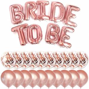 Latex for Party Decorations <b>Graduation</b> Celebrations Rose Gold Bride to Be <b>Balloons</b> Set - Product Image 2
