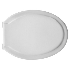 Siège de toilette blanc en PP, forme ovale, ajustement universel - Product Image 1