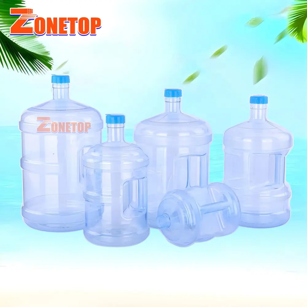 Garrafa plástica PET de alta qualidade para água 18l 189l 19l 19 litros 20 litros 5 galões