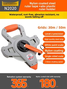 Birinci sınıf doğruluk aslan 50m çelik mezura 100m yüksek hassasiyetli metre cetvel 30m büyük plastik çelik ölçme aracı - Product Image 6