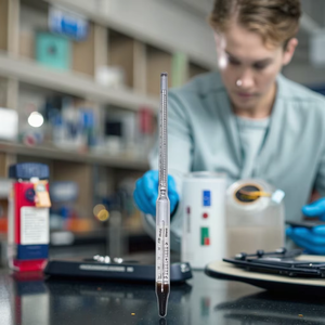 Atacado Multifuncional Vidro Álcool Indicador Premium Alcoolômetro com Termômetro - Product Image 2