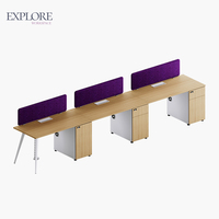 Grand bureau d'ordinateur moderne en bois pour une étude et une écriture simples pour une utilisation de poste de travail et d'ordinateur portable pour l'espace de bureau