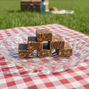Biscuits énergétiques carrés durs au goût de chocolat sucré décadent en boîte ou en sachet - Product Image 1