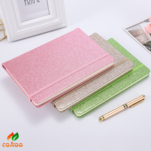 창의력 레트로 A5 학생 노트북 스팽글 하드 커버 PU 스트랩 사무실 선물 기능 창조적 인 디자인 품질 종이 커버 - Product Image 3