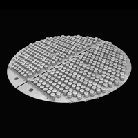 Plateau à capuchons à bulles en acier inoxydable pour colonnes de distillation et tours de fractionnement par absorption