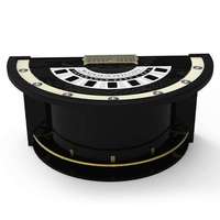 Table de roulette en bois de style nouveau BBY avec roue de 20 pouces, table de casino en cuir ignifuge, adaptée au jeu de roulette